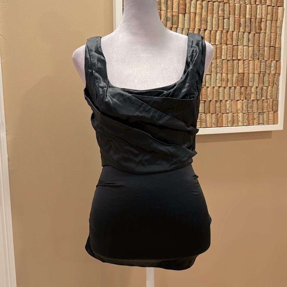 NWT.  Elie Tahari. Josie Black Silk Blouse